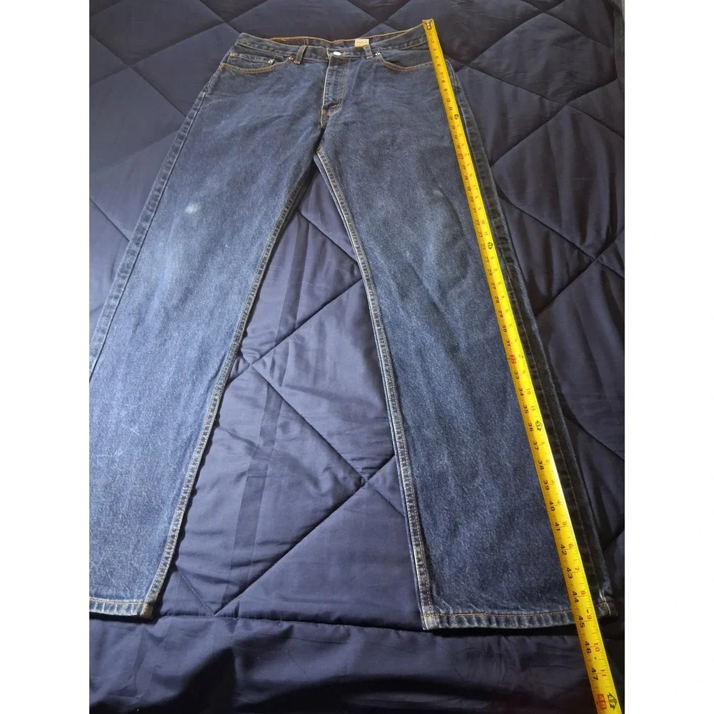 Levis 505 Mens 35x34 Vintage Regular Fit Straight Leg Blue Jeans Made in Canada